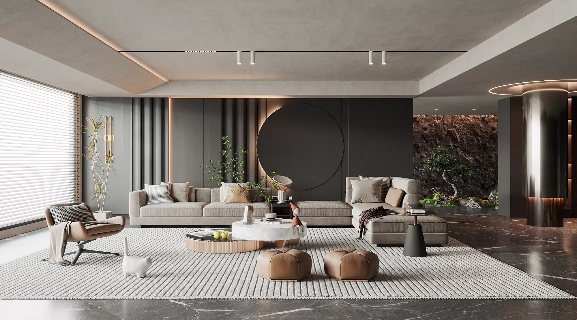 LIVING ROOM – MODERN STYLE – 3D SCENE – 073 LIVING ROOM – MODERN STYLE – 3D SCENE – 073