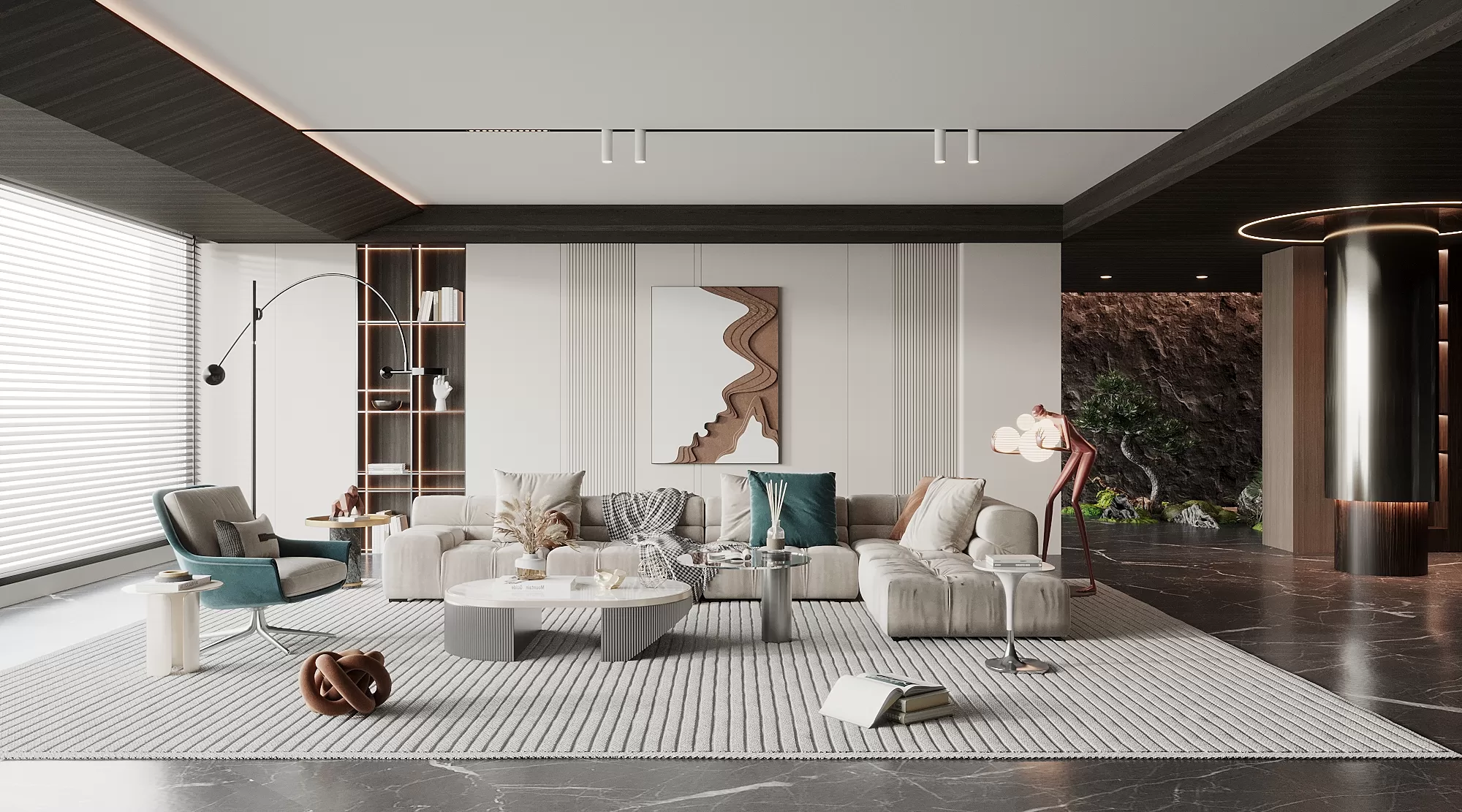 LIVING ROOM – MODERN STYLE – 3D SCENE – 078 LIVING ROOM – MODERN STYLE – 3D SCENE – 078