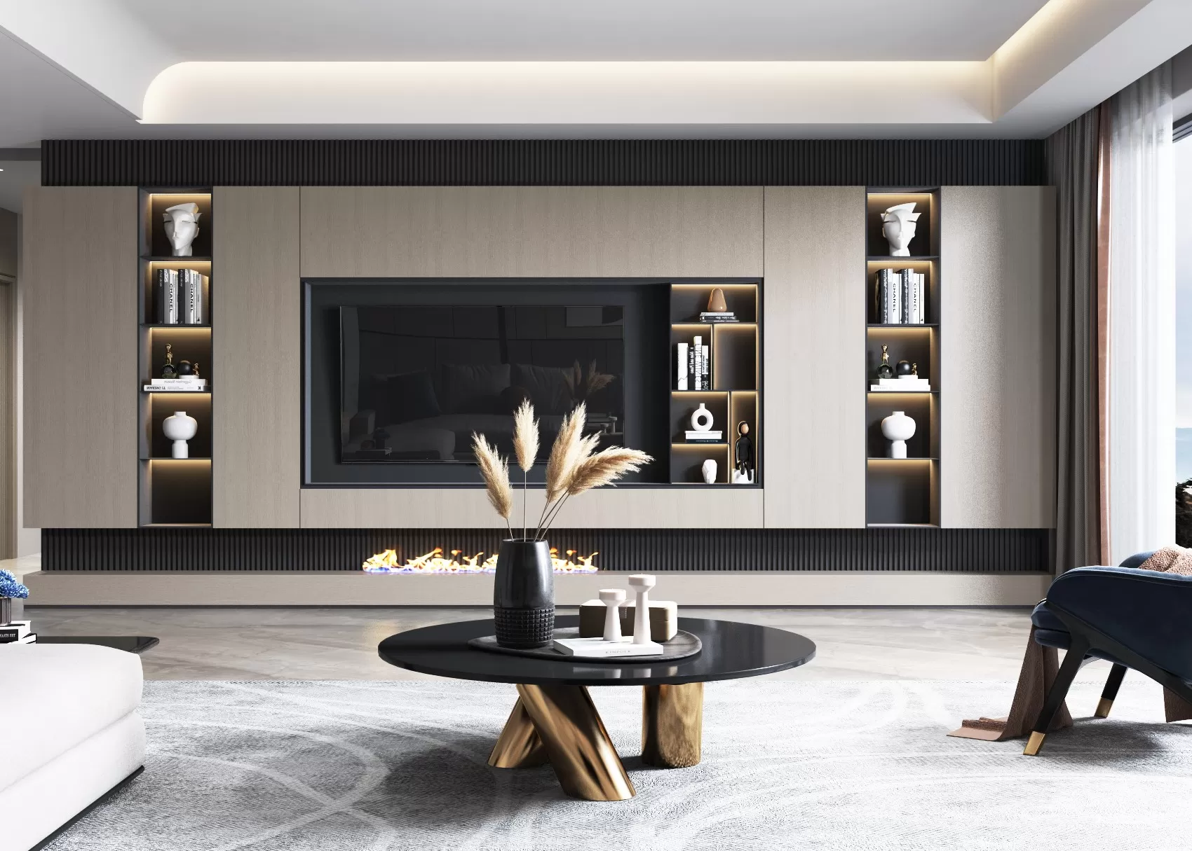 LIVING ROOM – MODERN STYLE – 3D SCENE – 080 LIVING ROOM – MODERN STYLE – 3D SCENE – 080