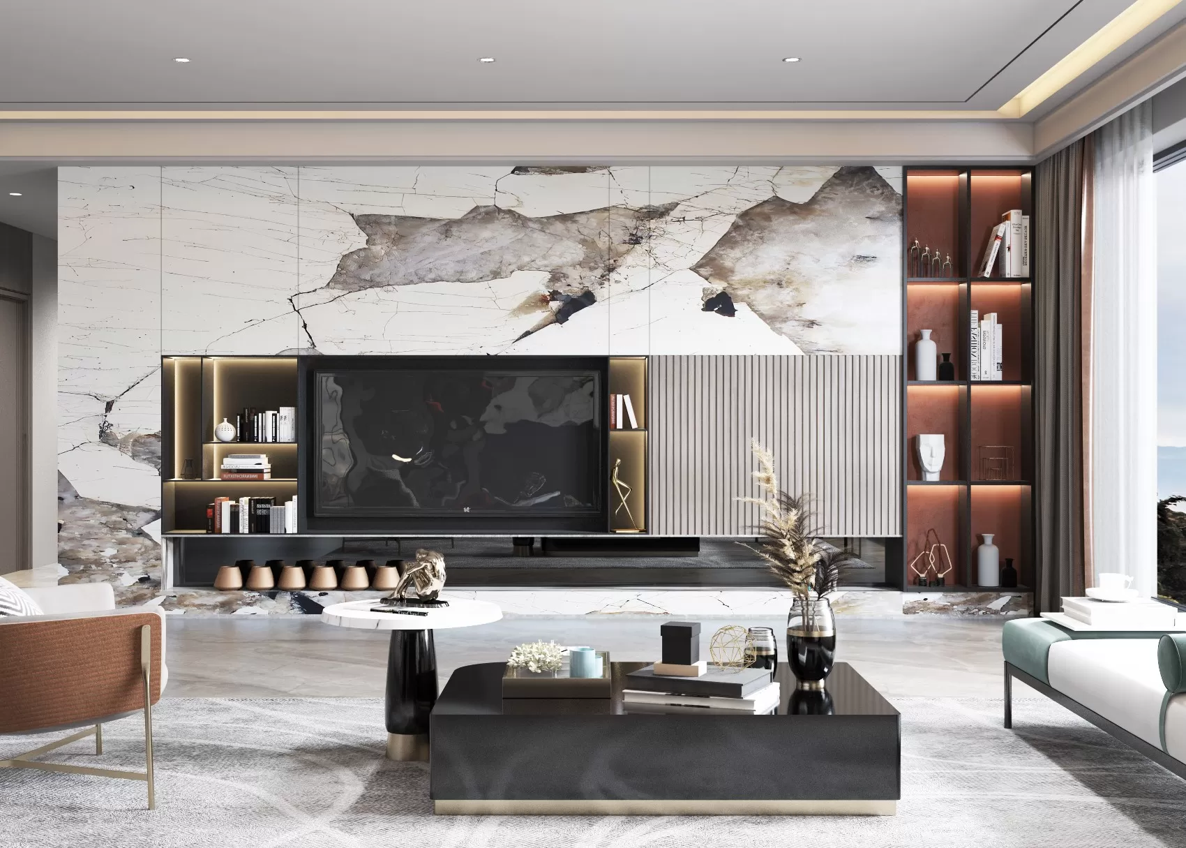 LIVING ROOM – MODERN STYLE – 3D SCENE – 081 LIVING ROOM – MODERN STYLE – 3D SCENE – 081