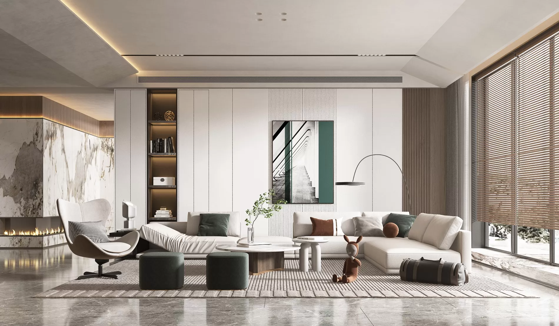 LIVING ROOM – MODERN STYLE – 3D SCENE – 083 LIVING ROOM – MODERN STYLE – 3D SCENE – 083