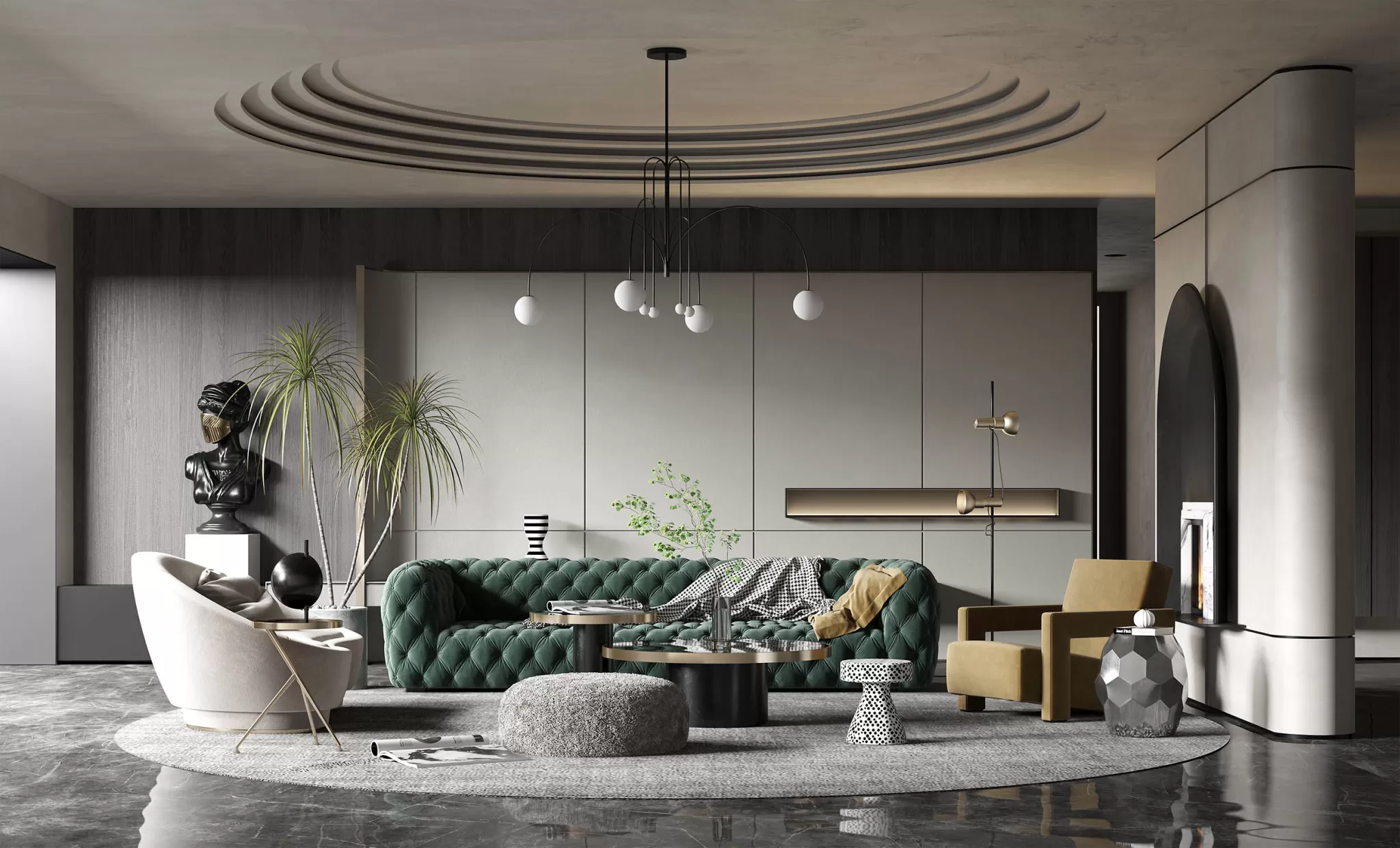 LIVING ROOM – MODERN STYLE – 3D SCENE – 085 LIVING ROOM – MODERN STYLE – 3D SCENE – 085