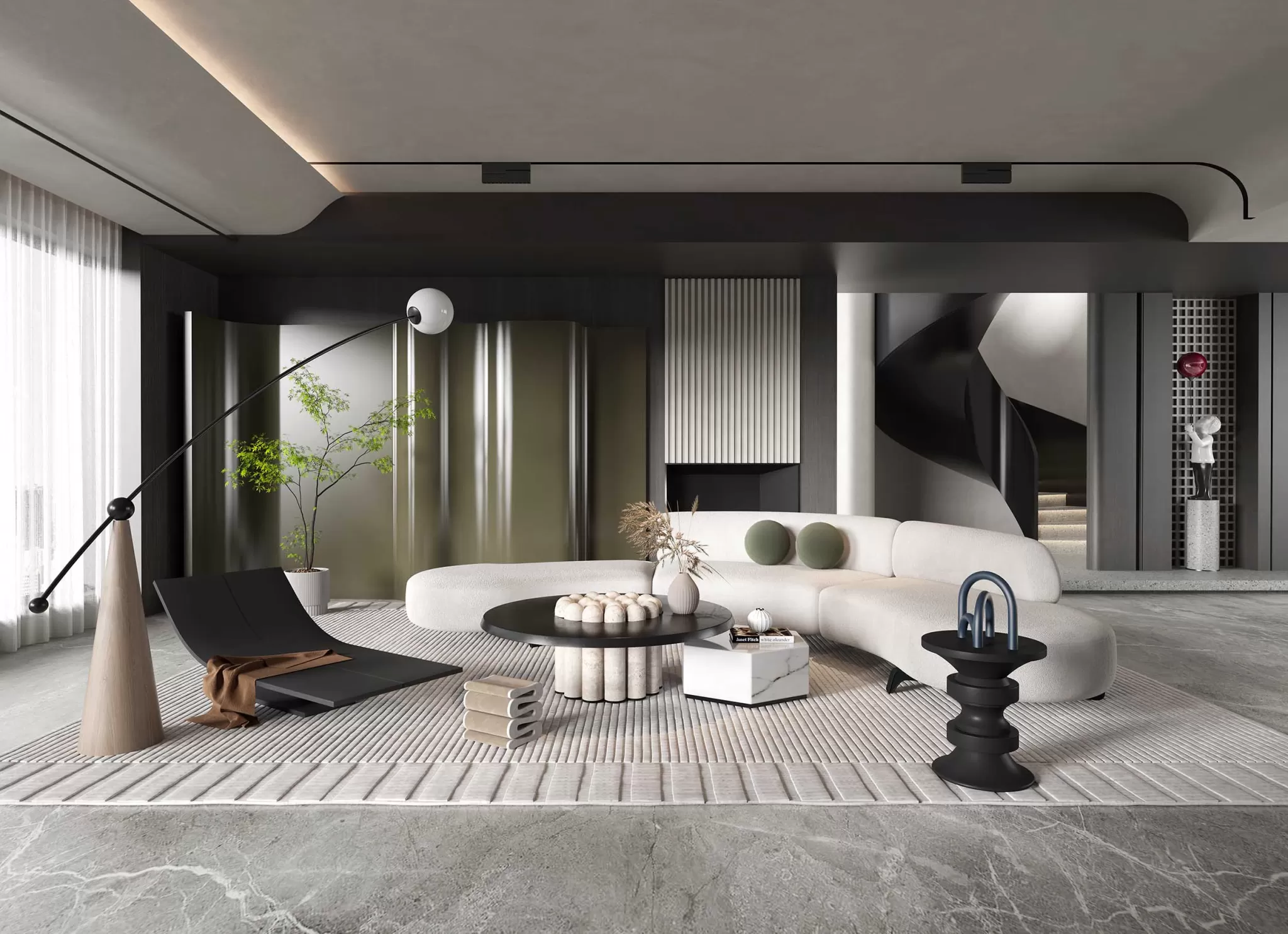 LIVING ROOM – MODERN STYLE – 3D SCENE – 097 LIVING ROOM – MODERN STYLE – 3D SCENE – 097