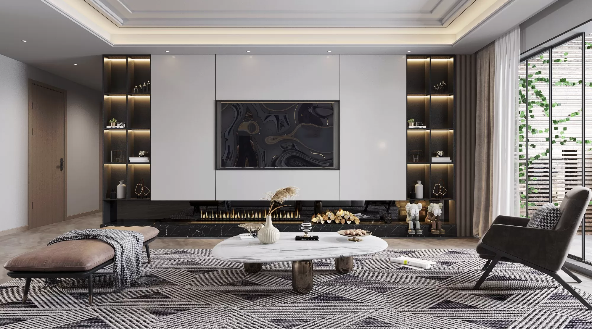 LIVING ROOM – MODERN STYLE – 3D SCENE – 105 LIVING ROOM – MODERN STYLE – 3D SCENE – 105