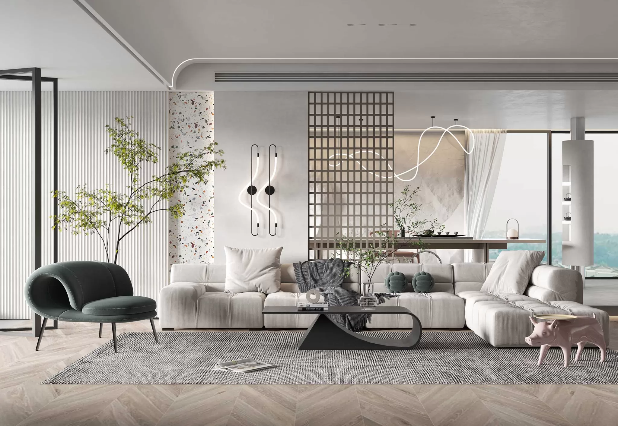 LIVING ROOM – MODERN STYLE – 3D SCENE – 115 LIVING ROOM – MODERN STYLE – 3D SCENE – 115