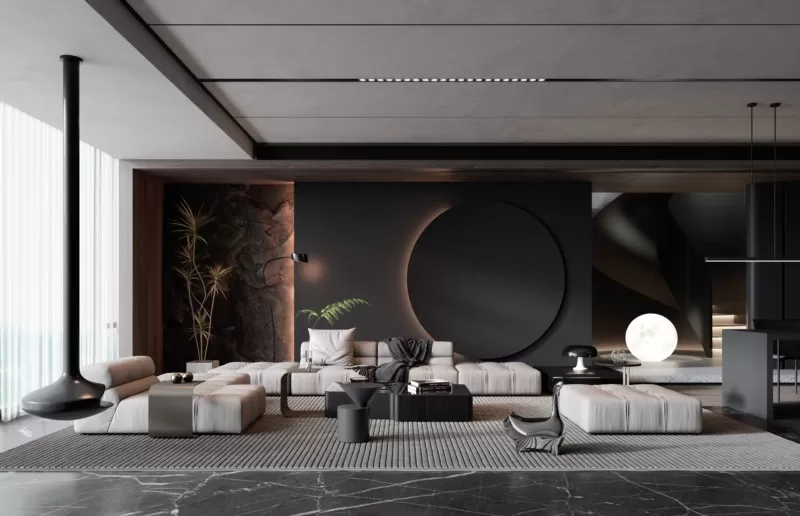 LIVING ROOM – MODERN STYLE – 3D SCENE – 154 LIVING ROOM – MODERN STYLE – 3D SCENE – 154