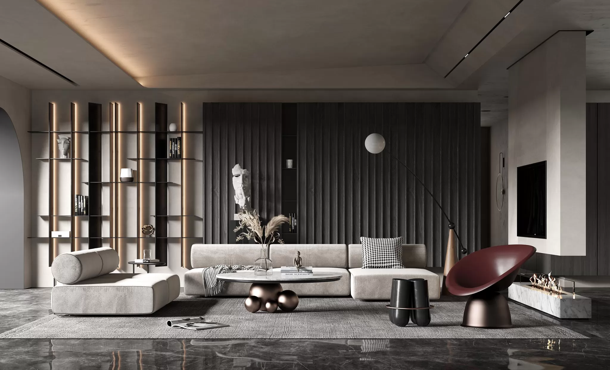 LIVING ROOM – MODERN STYLE – 3D SCENE – 192 LIVING ROOM – MODERN STYLE – 3D SCENE – 192