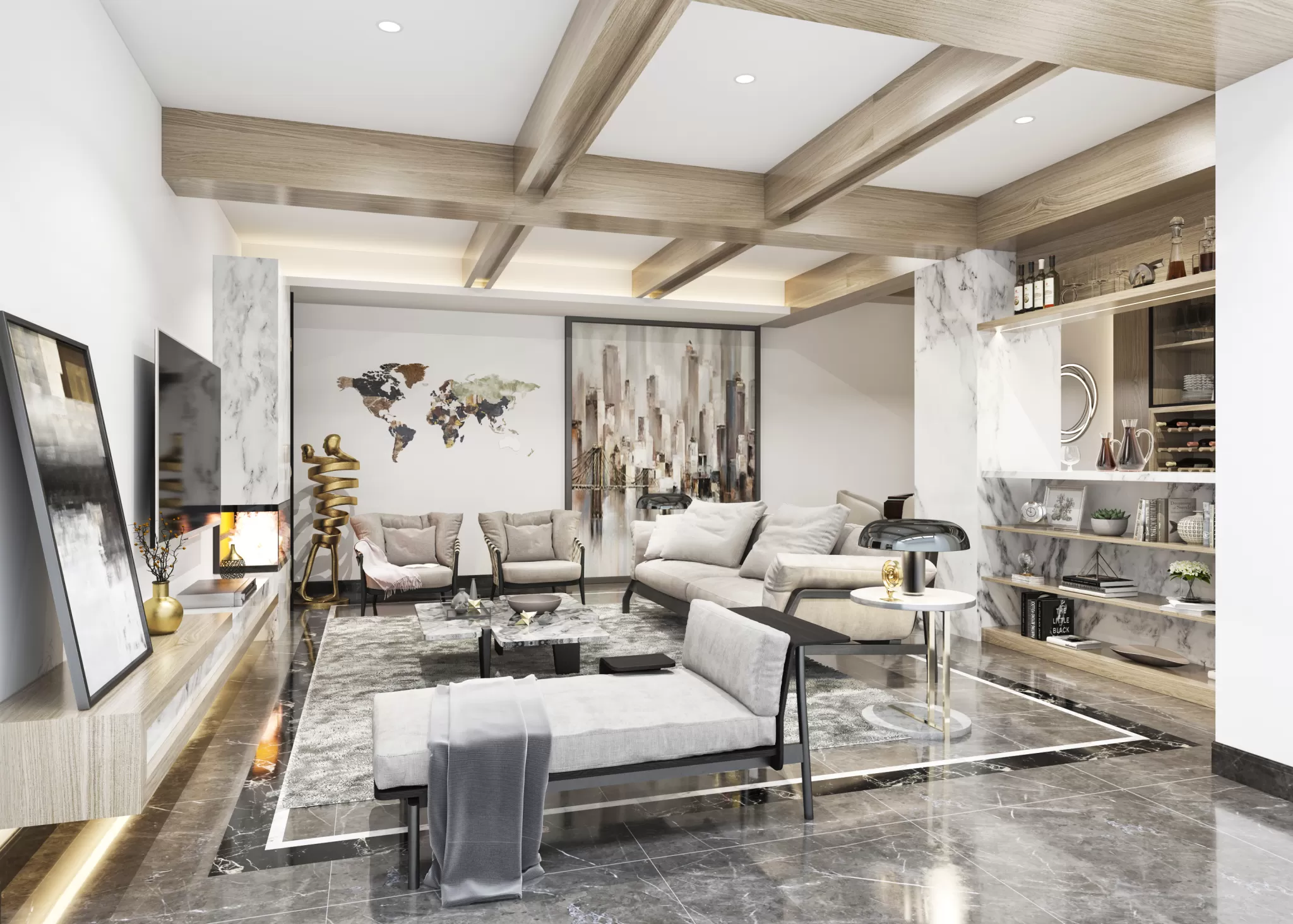 LIVING ROOM – MODERN STYLE – 529 LIVING ROOM – MODERN STYLE – 529