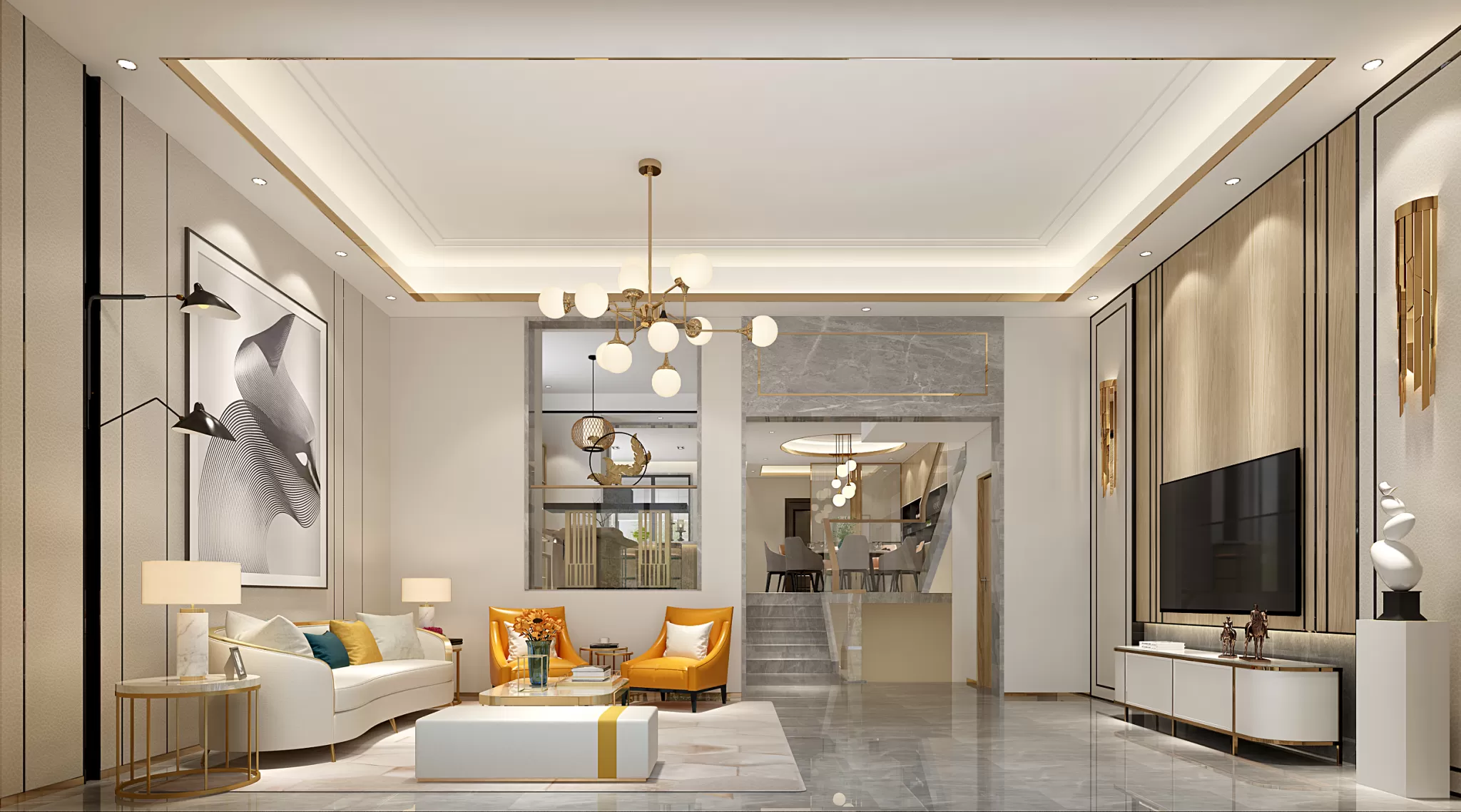 LIVING ROOM – MODERN STYLE – 593 LIVING ROOM – MODERN STYLE – 593