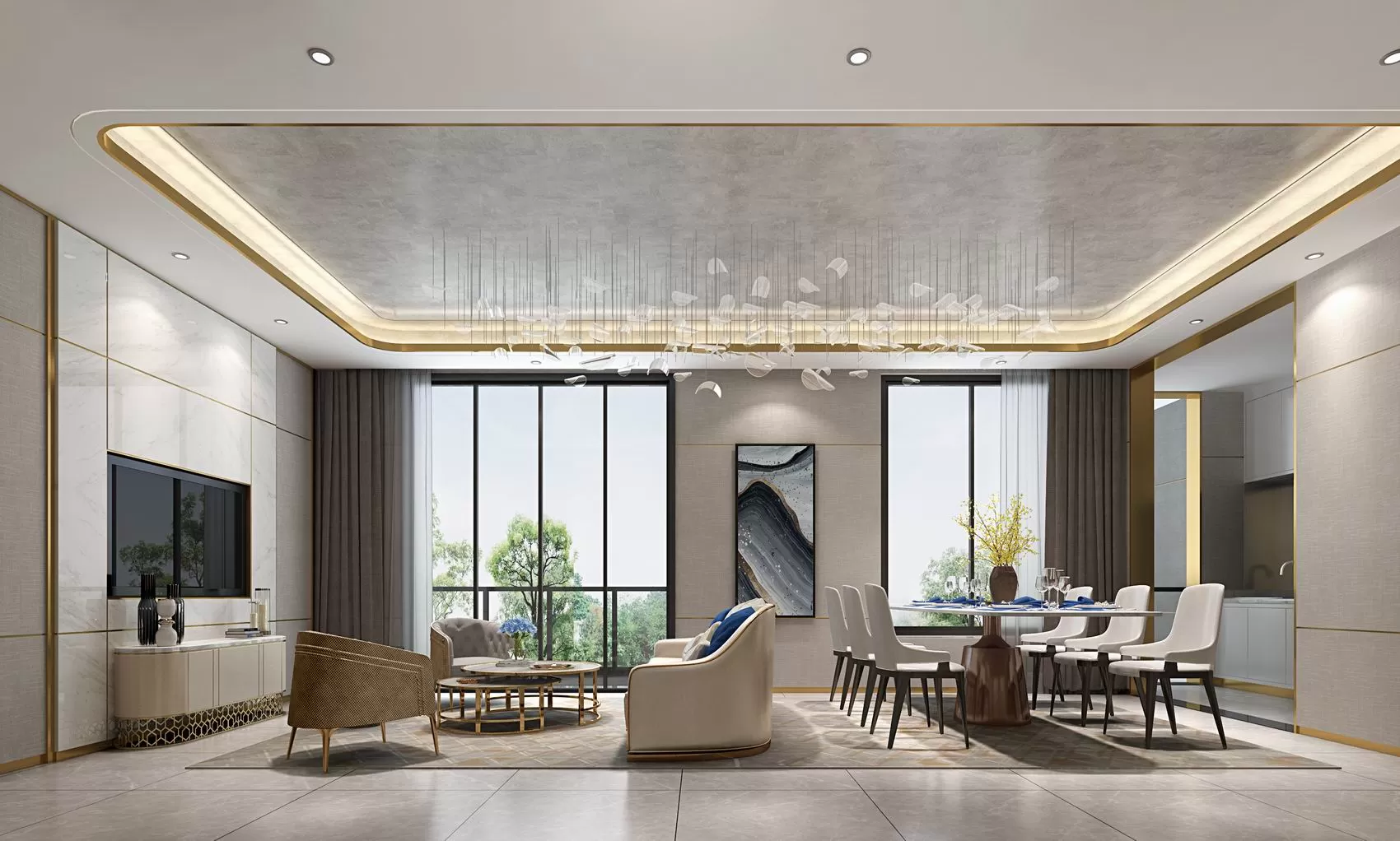 LIVING ROOM – MODERN STYLE – 612