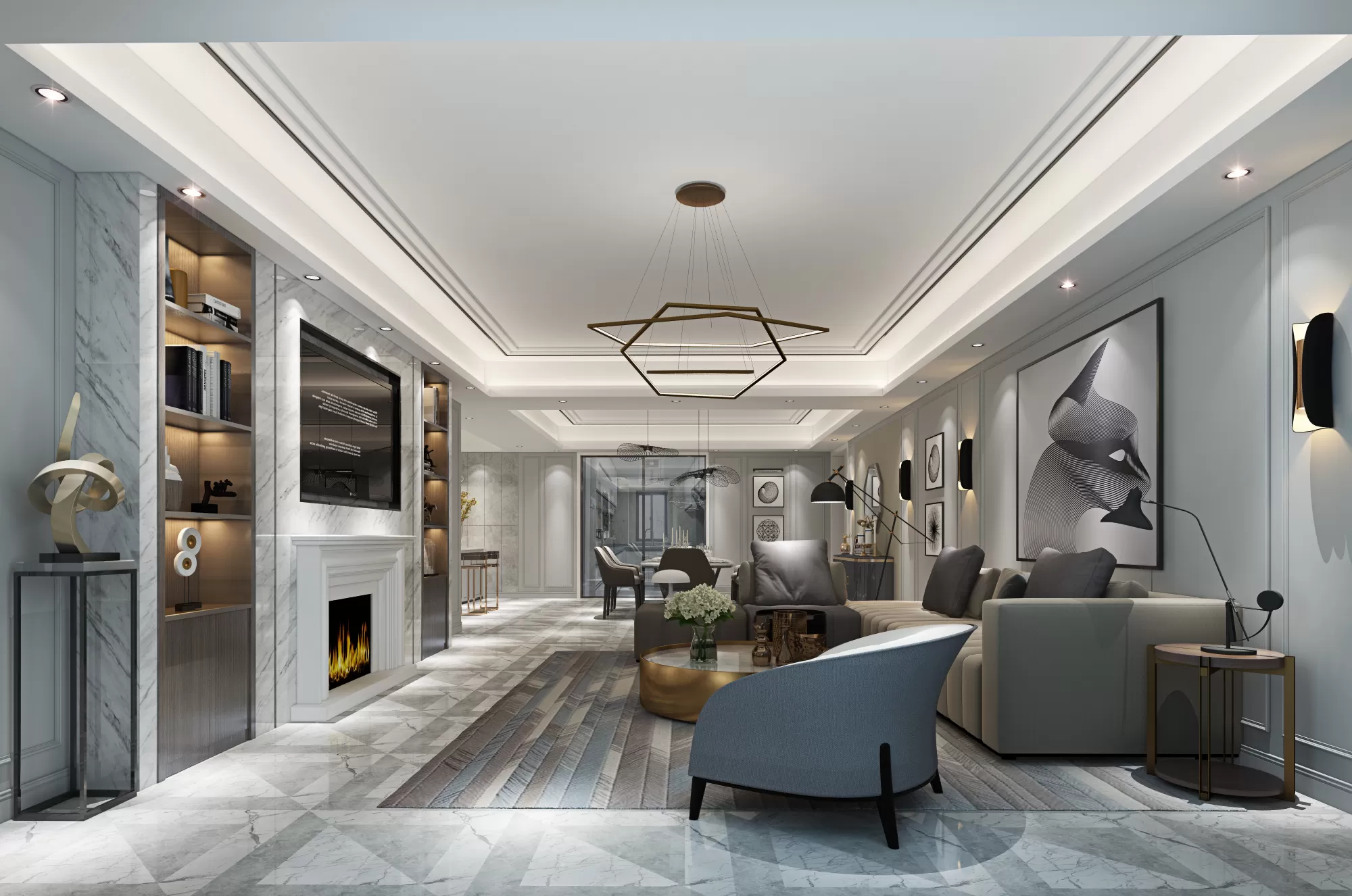 LIVING ROOM – MODERN STYLE – 645