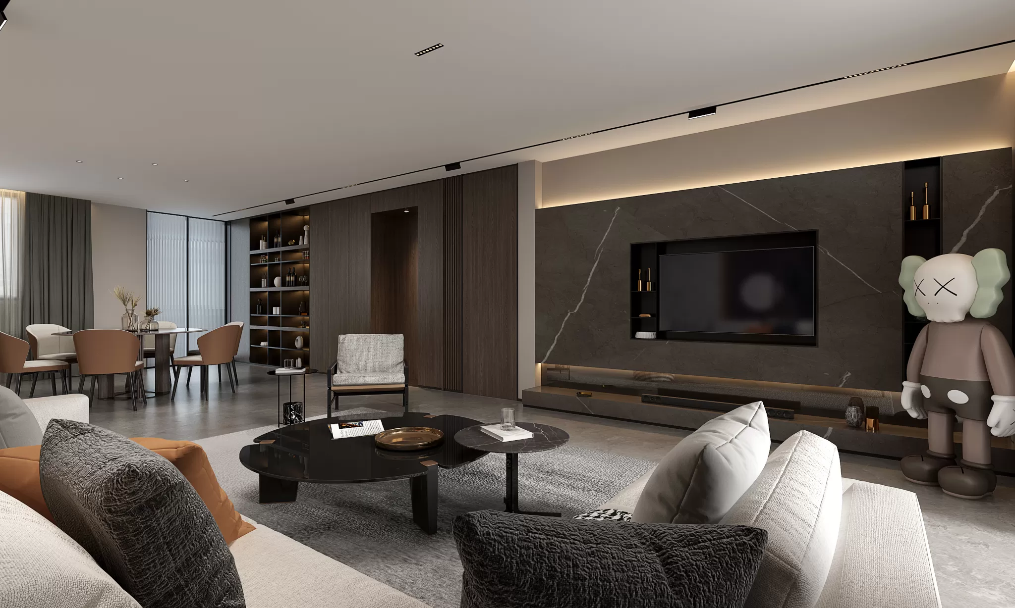 LIVING ROOM – MODERN STYLE – 3DSKY