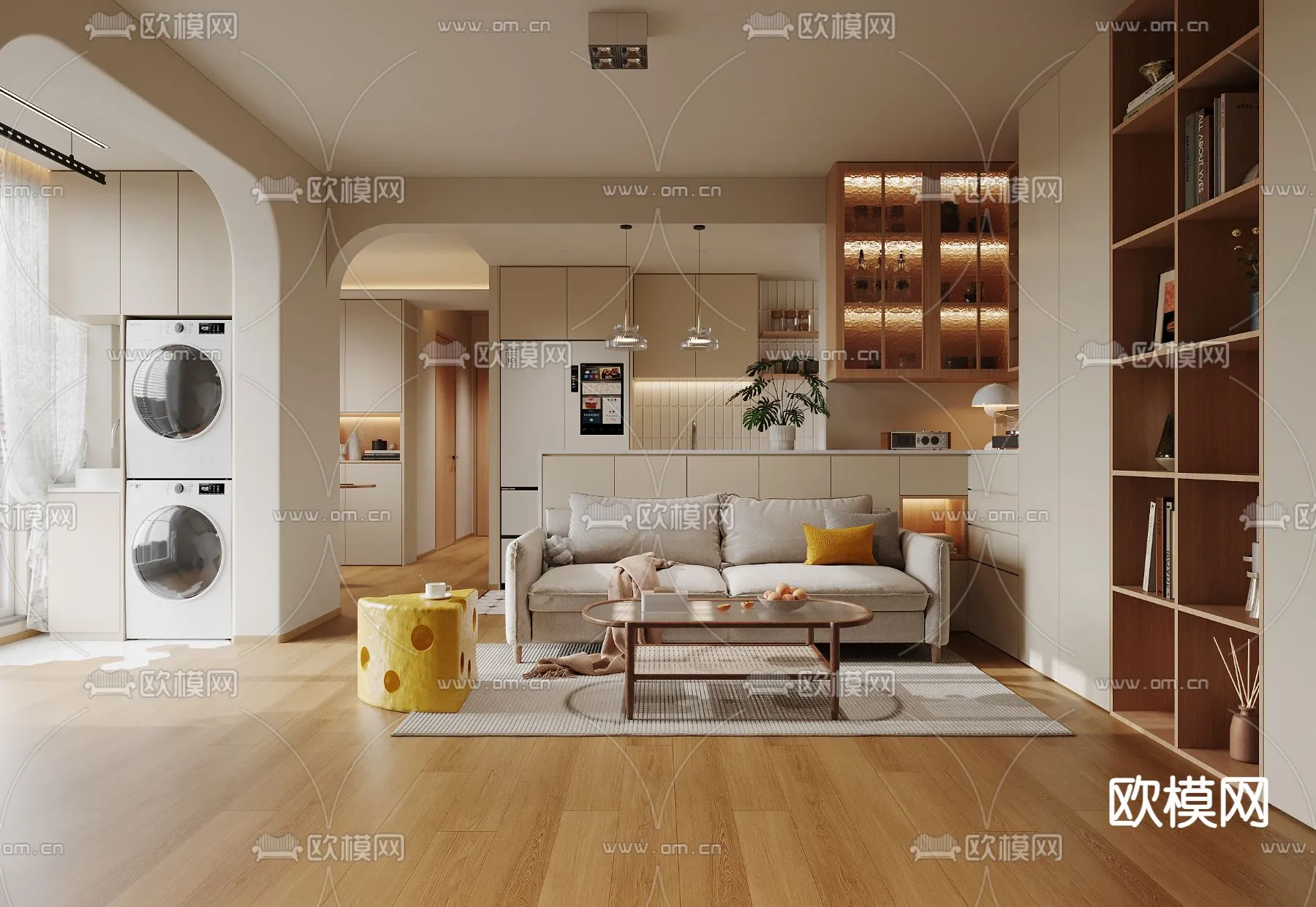 LIVING ROOM – MODERN STYLE – CORONA – 3D MODEL – 1866