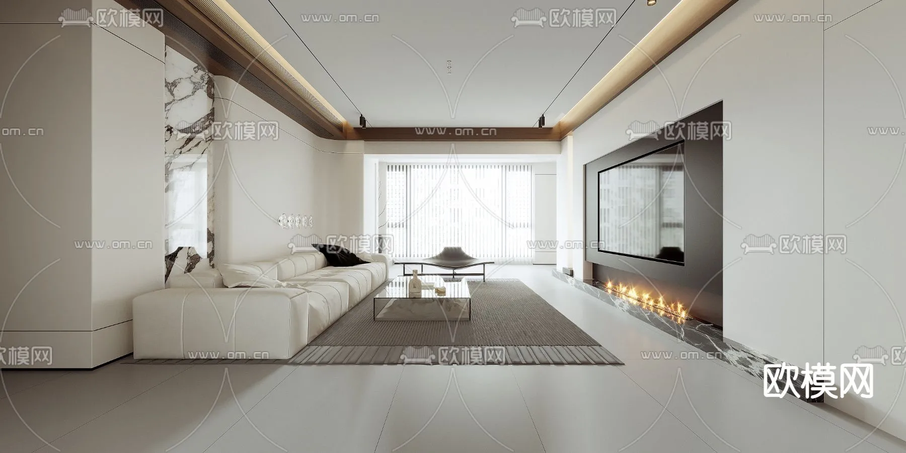 LIVING ROOM – MODERN STYLE – CORONA – 3D MODEL – 1886