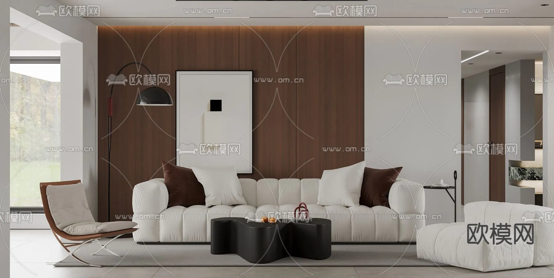 LIVING ROOM – MODERN STYLE – CORONA – 3D MODEL – 1905