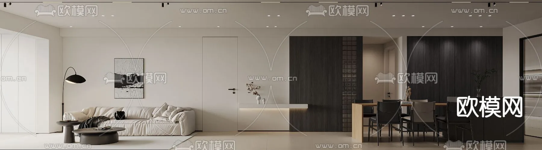 LIVING ROOM – MODERN STYLE – CORONA – 3D MODEL – 1915