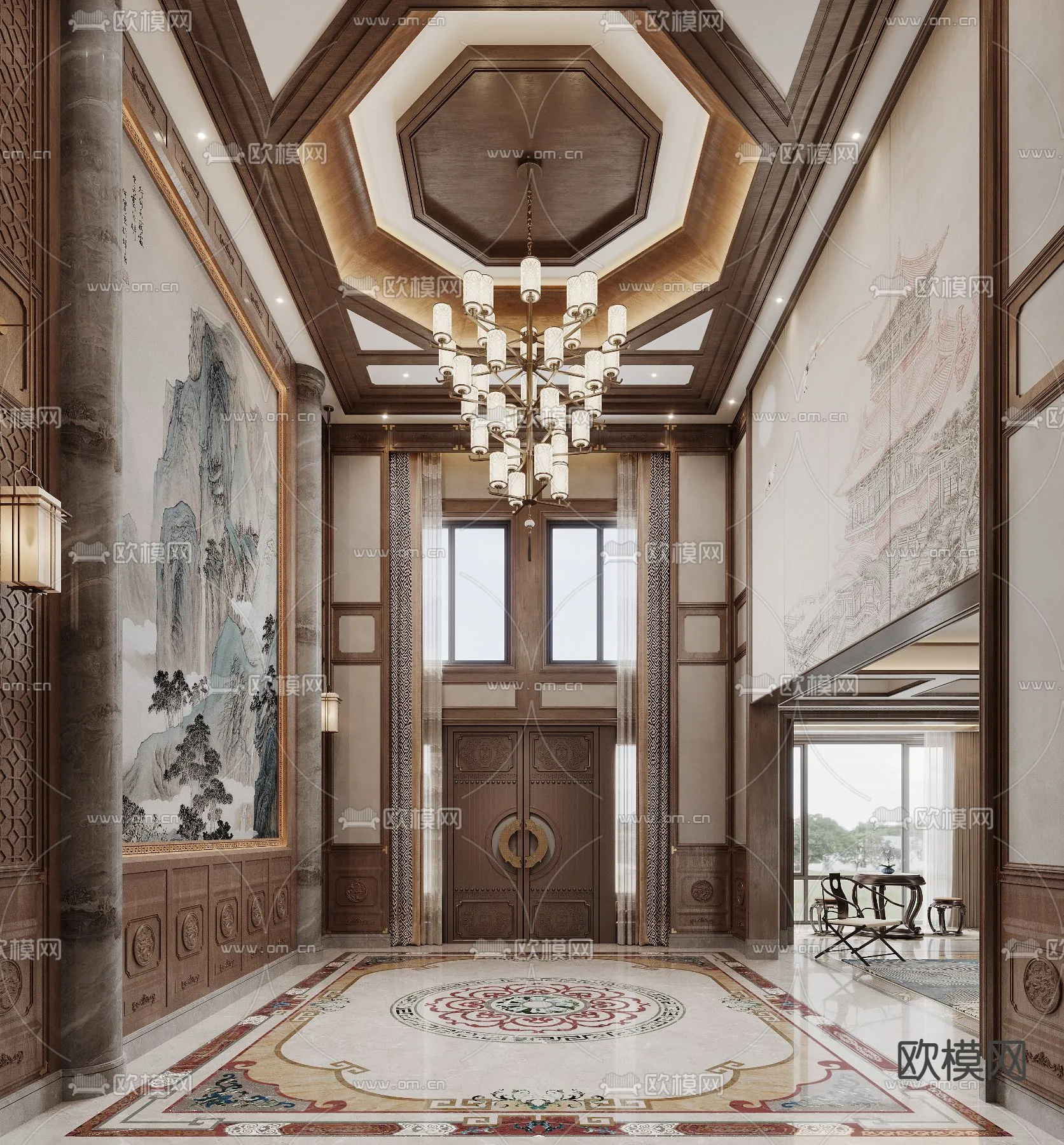 LIVING ROOM – MODERN STYLE – CORONA – 3D MODEL – 1943