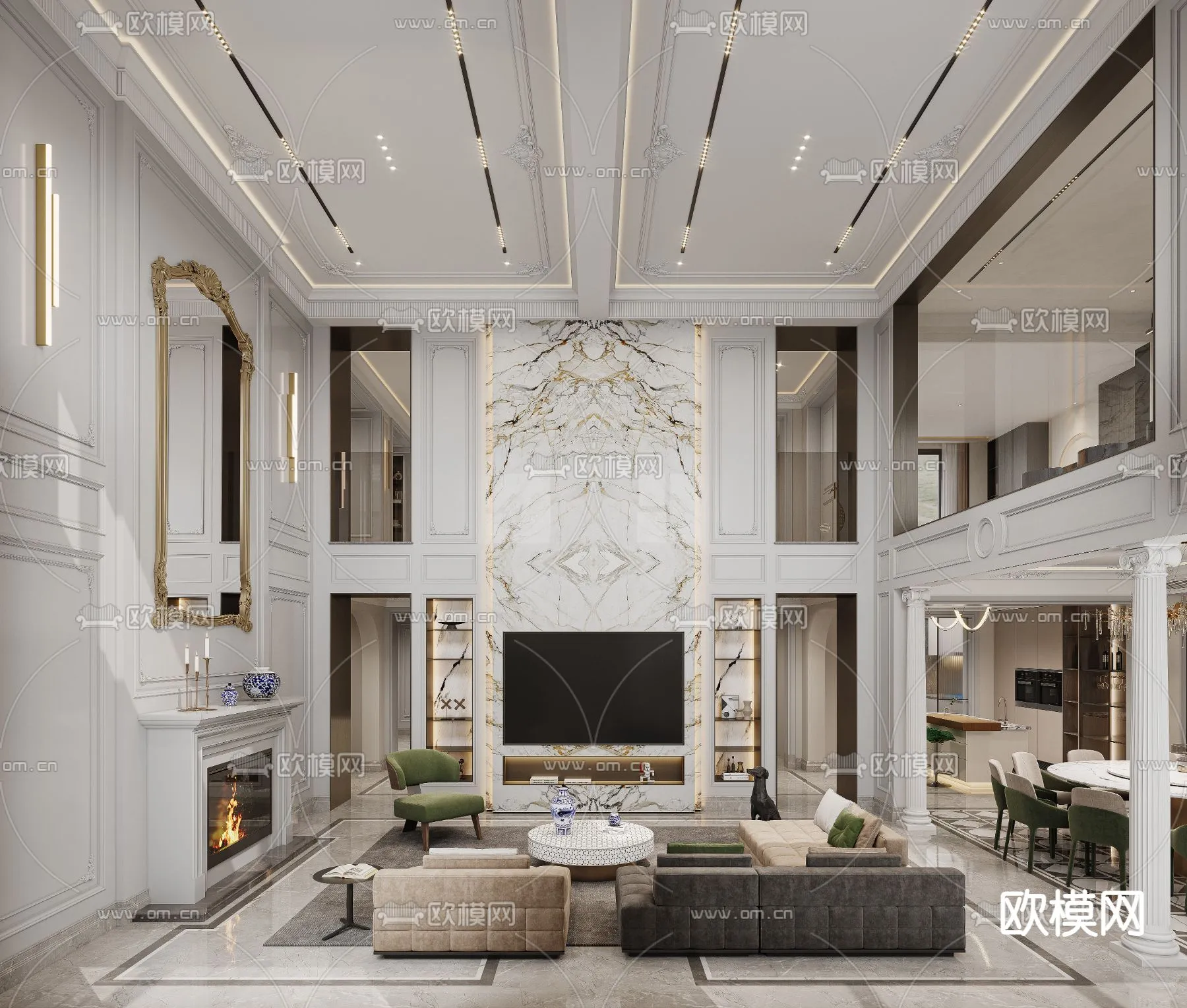 LIVING ROOM – MODERN STYLE – CORONA – 3D MODEL – 1985 LIVING ROOM – MODERN STYLE – CORONA – 3D MODEL – 1985