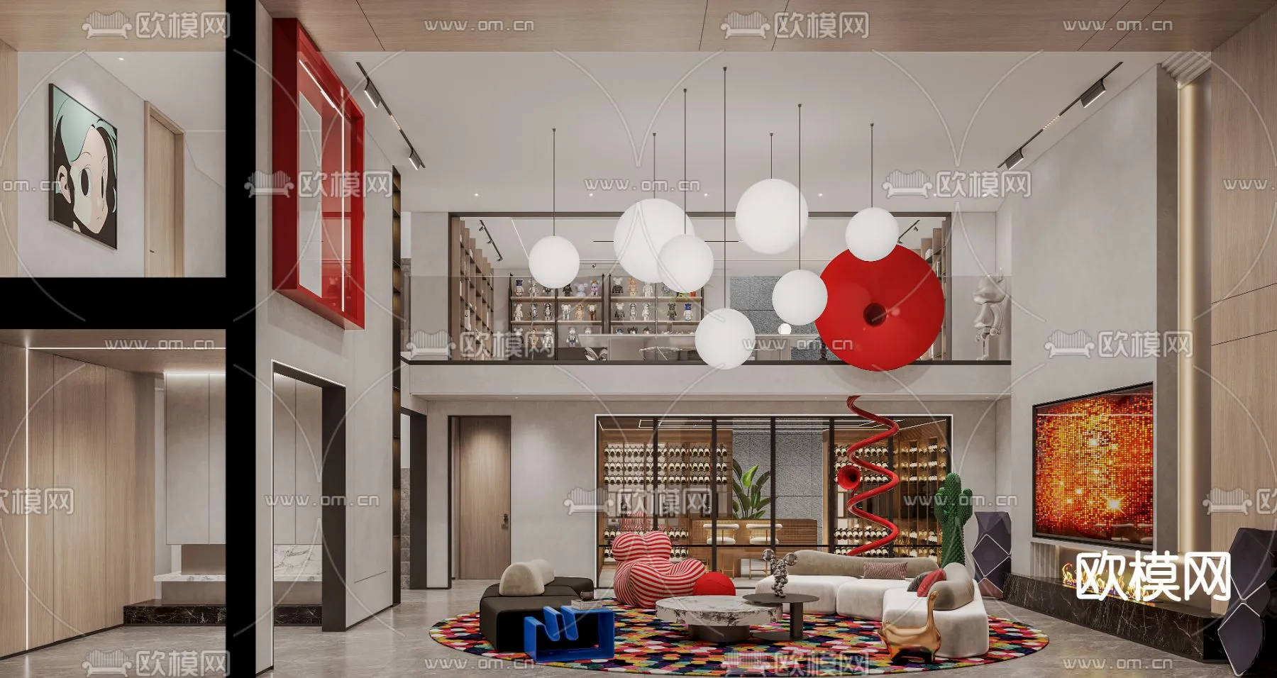 LIVING ROOM – MODERN STYLE – CORONA – 3D MODEL – 1986 LIVING ROOM – MODERN STYLE – CORONA – 3D MODEL – 1986