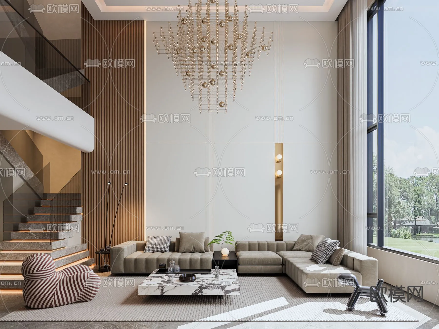 LIVING ROOM – MODERN STYLE – CORONA – 3D MODEL – 2035 LIVING ROOM – MODERN STYLE – CORONA – 3D MODEL – 2035