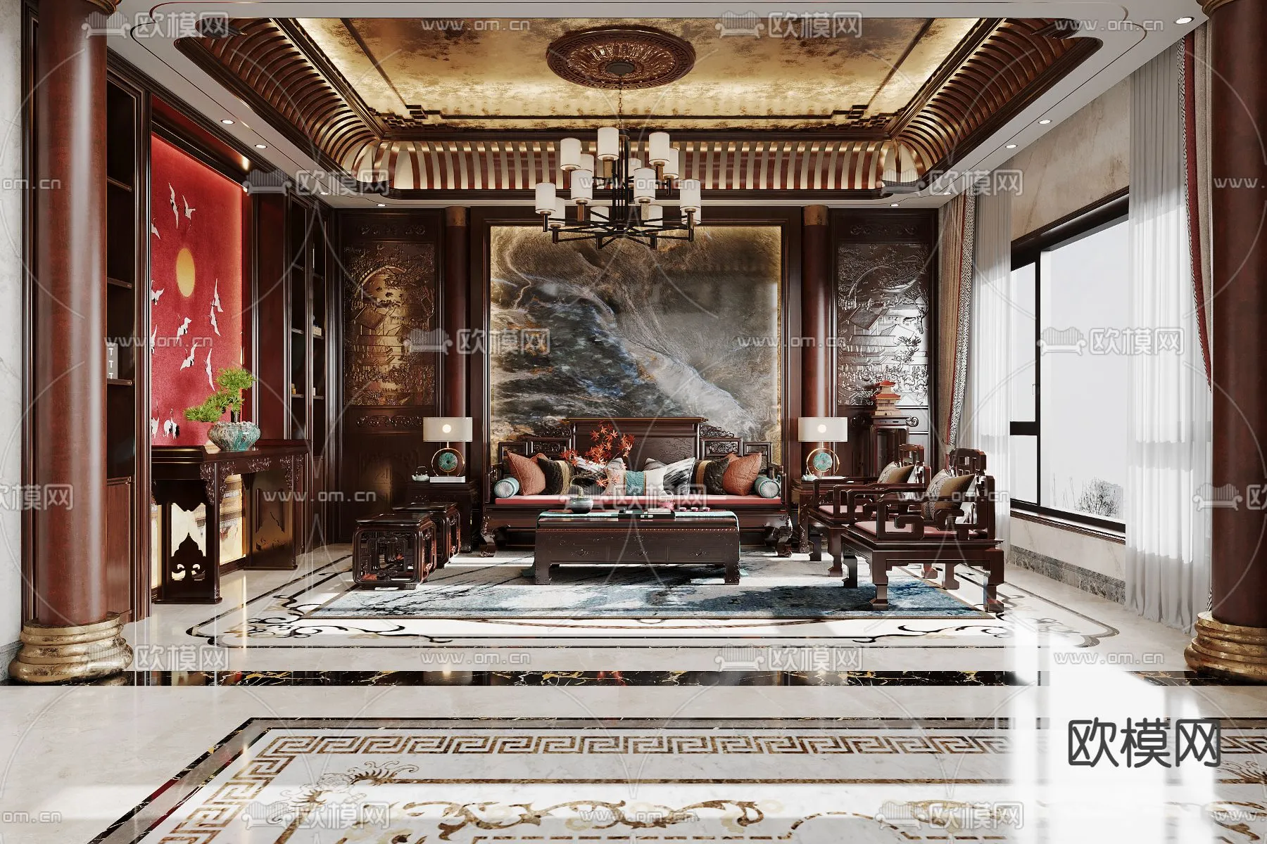 LIVING ROOM – MODERN STYLE – CORONA – 3D MODEL – 2043 LIVING ROOM – MODERN STYLE – CORONA – 3D MODEL – 2043