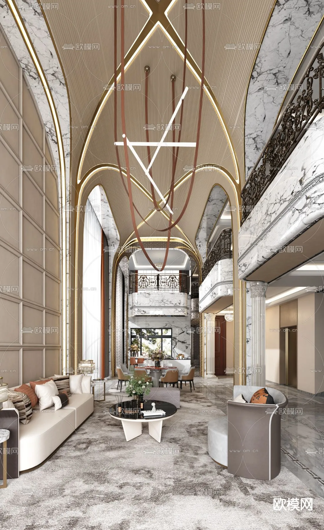 LIVING ROOM – MODERN STYLE – VRAY / CORONA – 3D MODEL – 1931