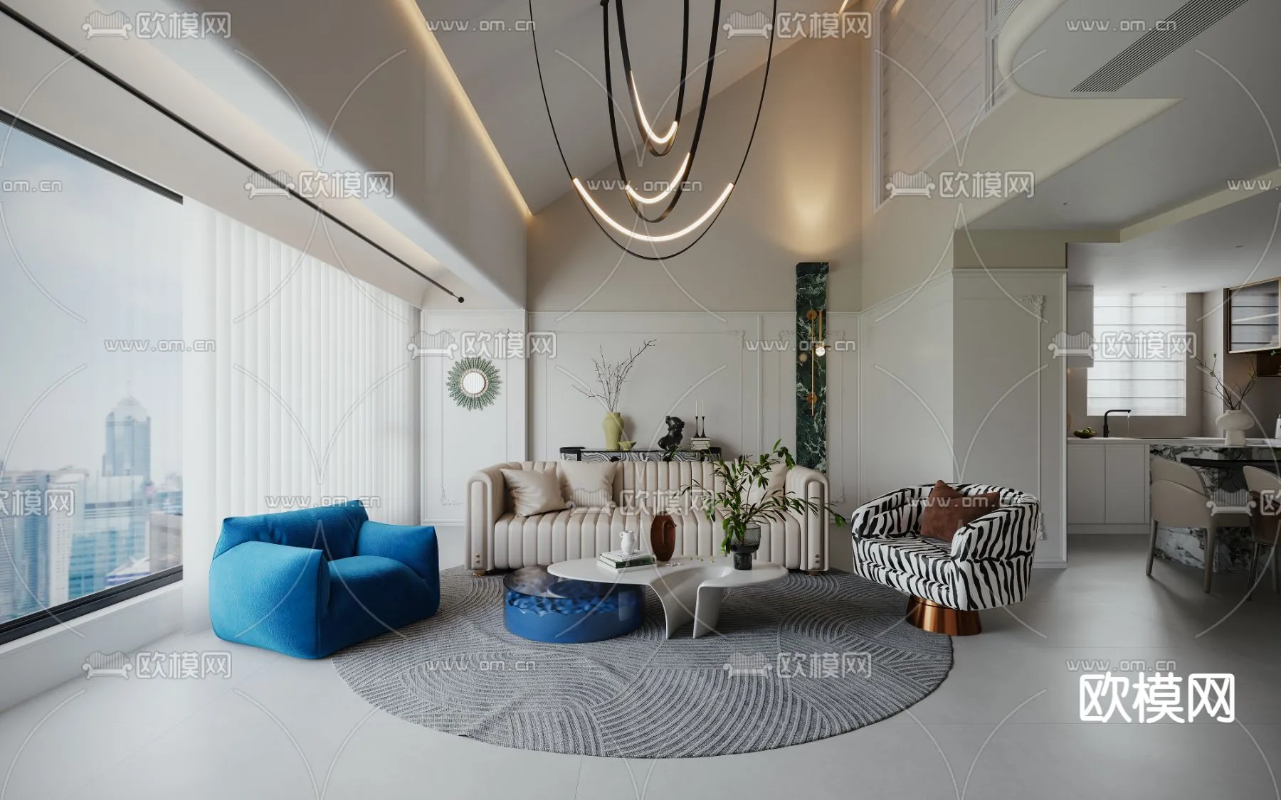 LIVING ROOM – MODERN STYLE – VRAY / CORONA – 3D MODEL – 1980 LIVING ROOM – MODERN STYLE – VRAY / CORONA – 3D MODEL – 1980