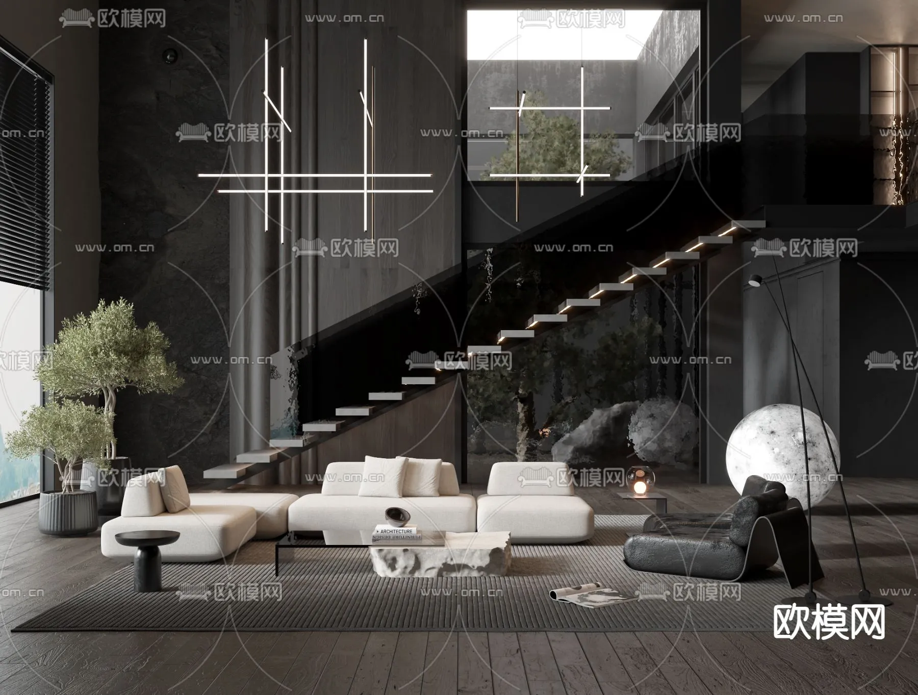 LIVING ROOM – MODERN STYLE – VRAY / CORONA – 3D MODEL – 1996 LIVING ROOM – MODERN STYLE – VRAY / CORONA – 3D MODEL – 1996
