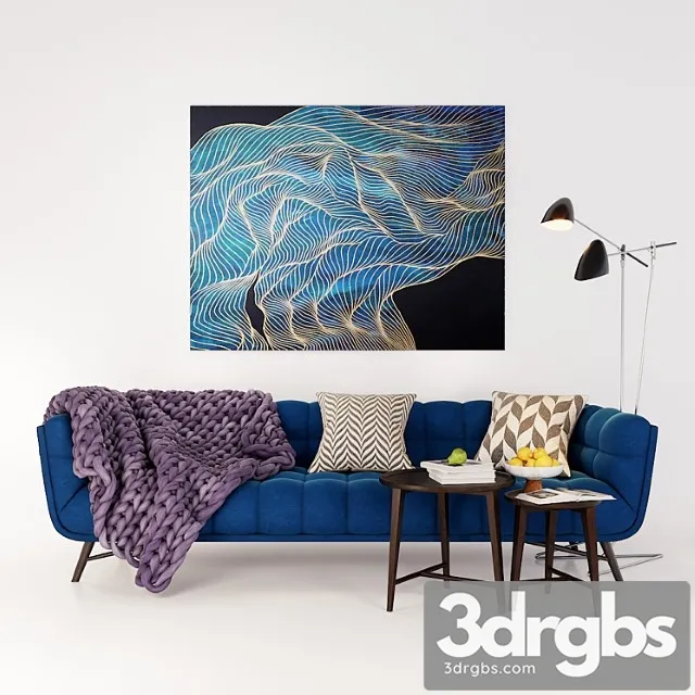 Living room set 2 3D Model Download