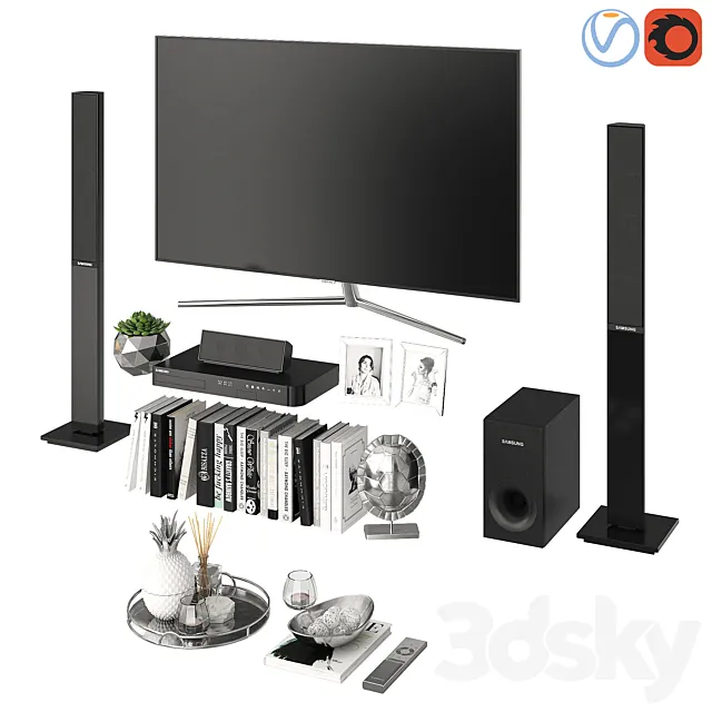 Living Room Silver 3DModel