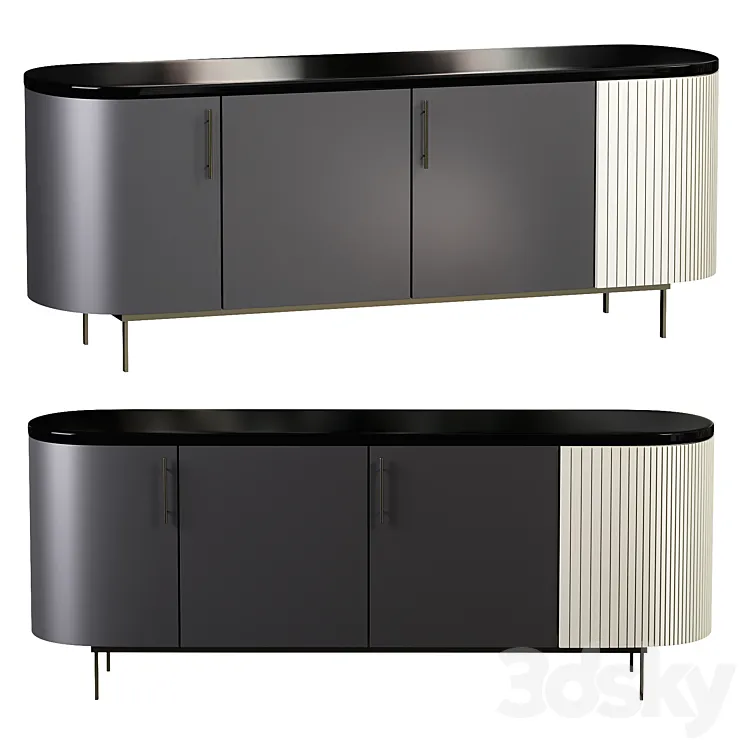 Living Room Tea Cabinet 3D Model Free Download