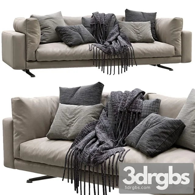 Livingdivani Leather Sofa Floyd Hi 3D Model Download