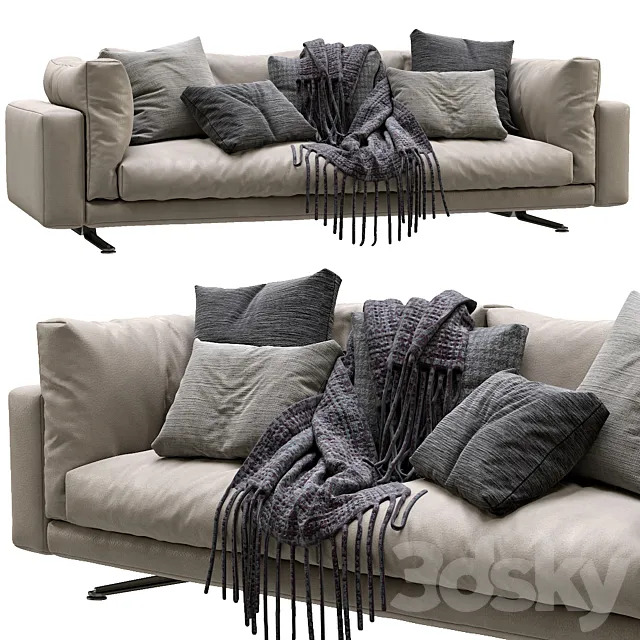 Livingdivani Leather Sofa Floyd Hi 3D Model