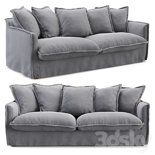 Livingston sofa charcoal gray 3DModel