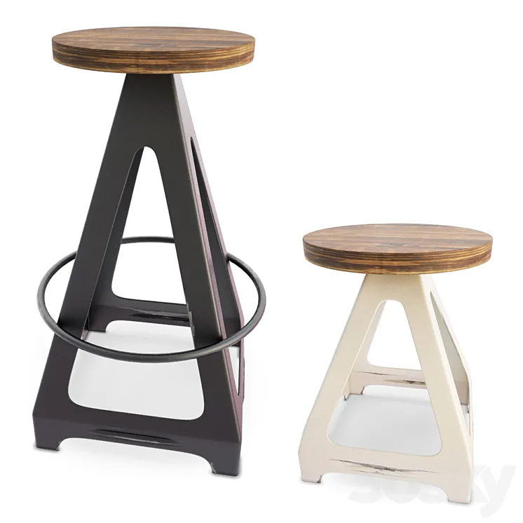 Livorno Industrial Stools 3D Model Free Download Livorno Industrial Stools 3D Model Free Download