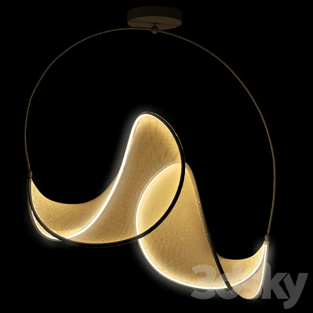 llll.02 double suspended lamp 3D Model