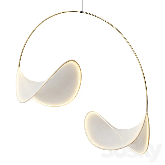 llll-02 fabric pendant light 3D Model