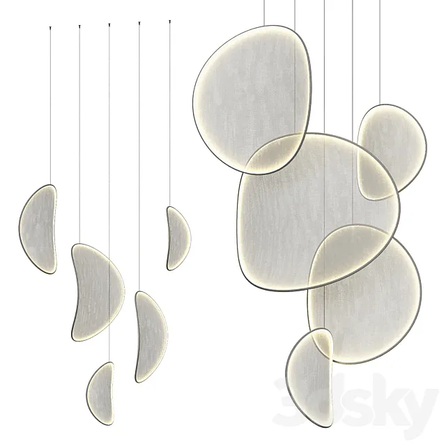 llll.09 Fabric Pendant Light 3D Model llll.09 Fabric Pendant Light 3D Model