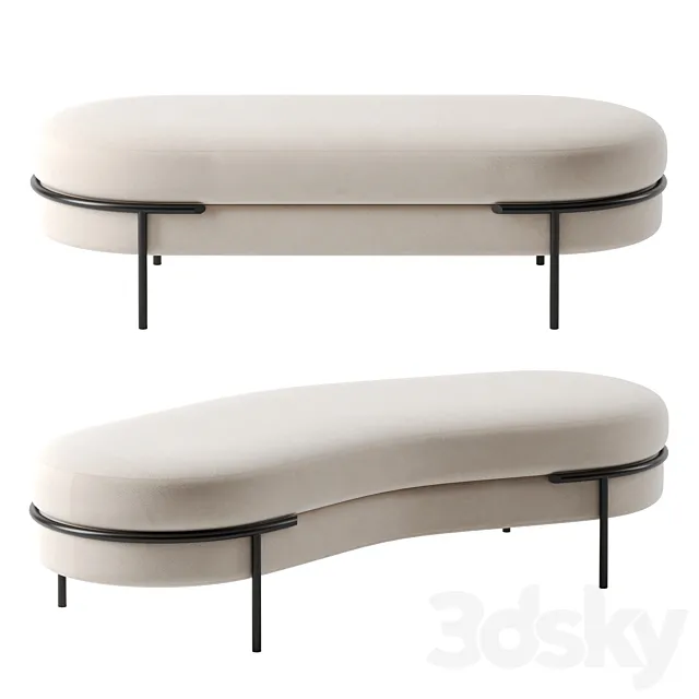 Lloyd bench by Longhi 3DModel Lloyd bench by Longhi 3DModel