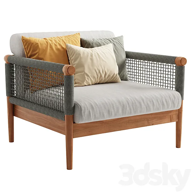 LODGE garden armchair by Atmosphera 3D Model LODGE garden armchair by Atmosphera 3D Model