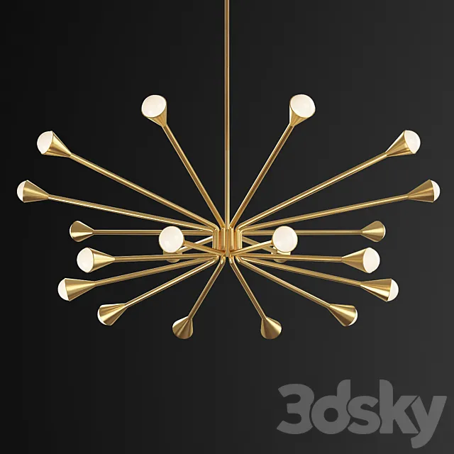 Lody Chandelier by Tech Lighting 3D Model Lody Chandelier by Tech Lighting 3D Model