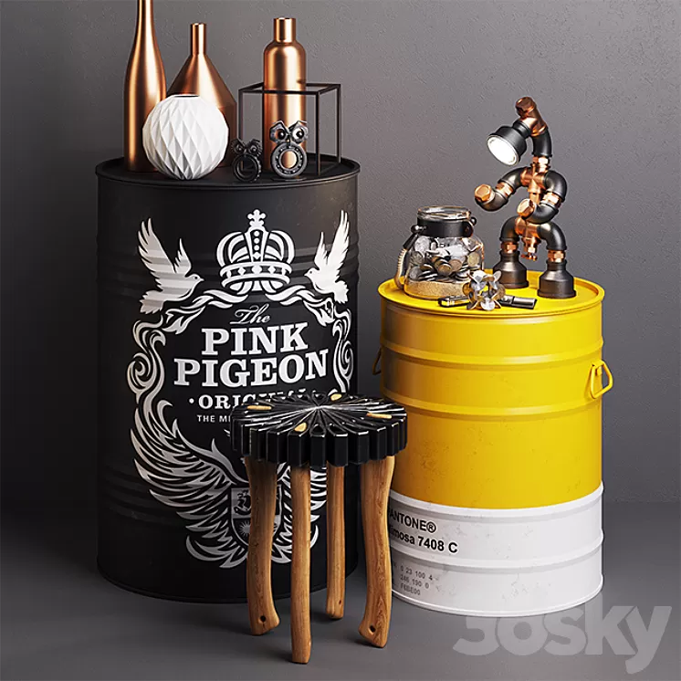 Loft Barrel Set 3D Model