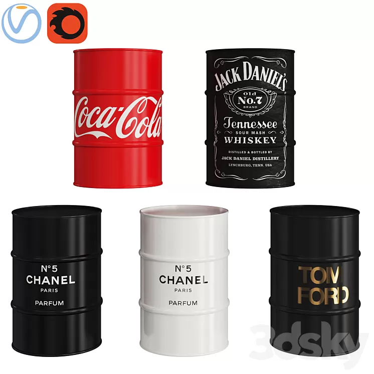 Loft barrels 3D Model