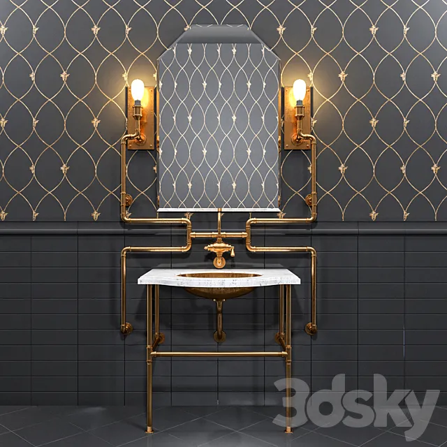 Loft Bathroom 3DModel Loft Bathroom 3DModel