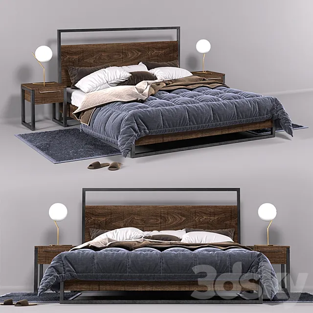 Loft Bed 3D Model Loft Bed 3D Model