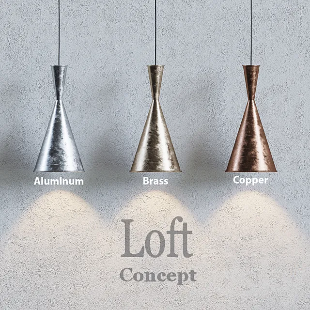 Loft concept – COPPER PENDANT LAMP BEAT LIGHT TALL 3DModel Loft concept – COPPER PENDANT LAMP BEAT LIGHT TALL 3DModel