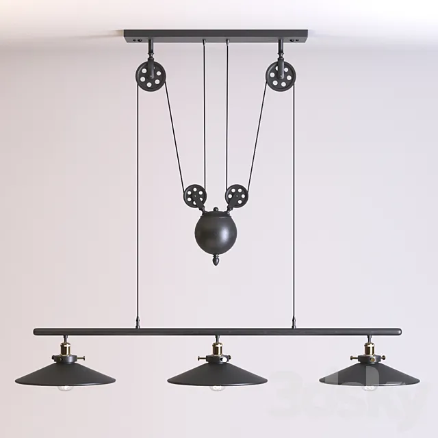 Loft Cone Pendant Balance Line 3 3DModel