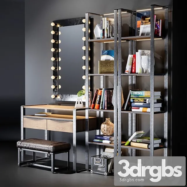 Loft decoration set 03 2 3D Model Download