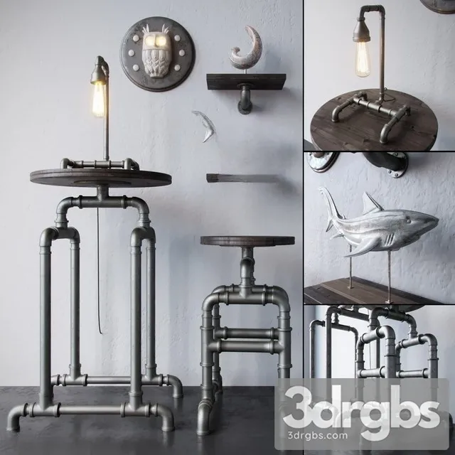 Loft Decorations Set Abdulkadirov II 3D Model Download Loft Decorations Set Abdulkadirov II 3D Model Download