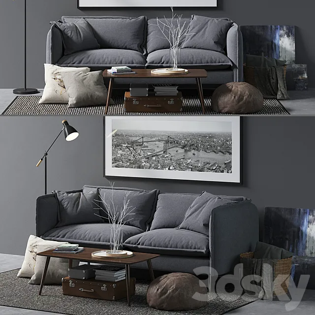 Loft Designe Sofa model 2963 3DModel Loft Designe Sofa model 2963 3DModel